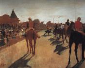 埃德加 德加 : 看台前的赛马